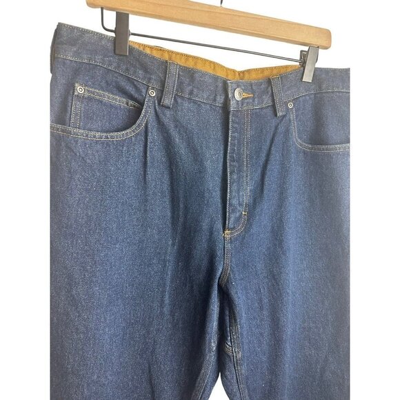 Duluth Trading Co Mens Ballroom Relaxed Fit Jeans Dark Denim 37 x 30 Unworn New - Picture 5 of 9